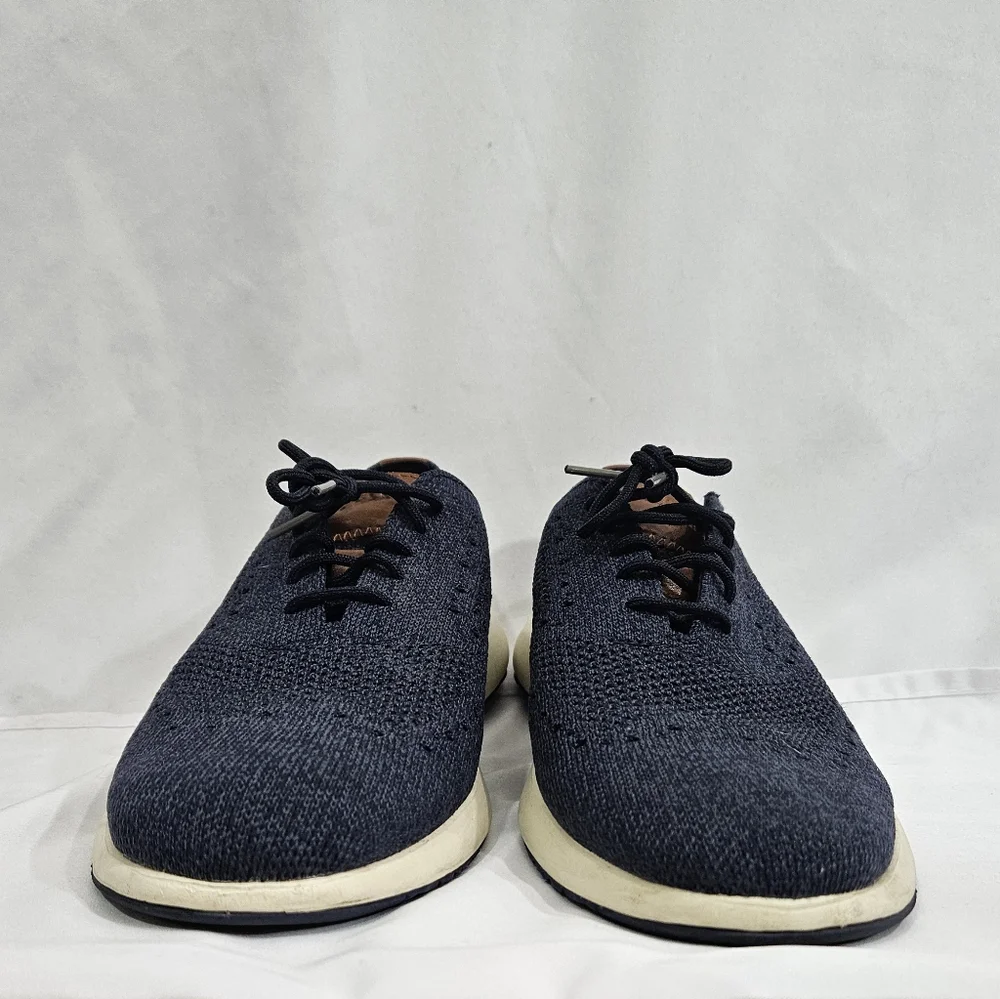 Cole Haan Grand Troy knit Oxford Derby blue shoes Mens size 8.5